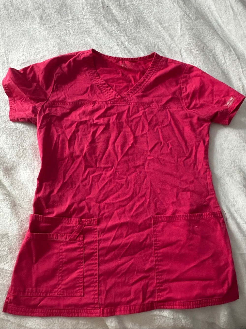 Cherokee Hot Pink Scrub Top